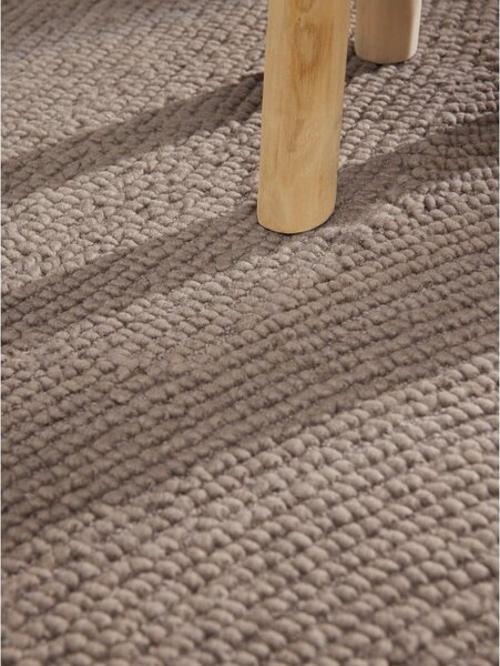 Taupe ručne tkaný vlnený behúň 80x200 cm Calmio – Hanse Home