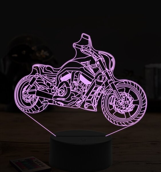 Beling 3D lampa, cruiser motorka 7 farebná ZZ32