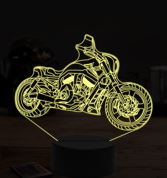 Beling 3D lampa, cruiser motorka 7 farebná ZZ32