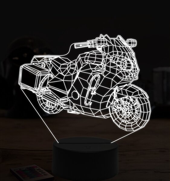 Beling 3D lampa, Cop bike, 7 farebná ZZ30