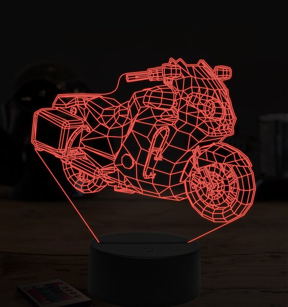 Beling 3D lampa, Cop bike, 7 farebná ZZ30