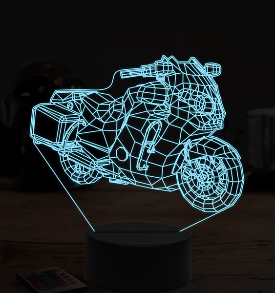 Beling 3D lampa, Cop bike, 7 farebná ZZ30