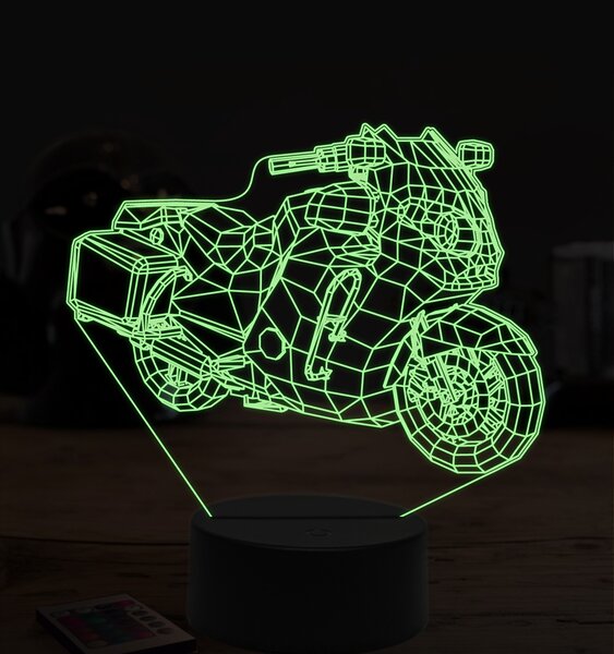 Beling 3D lampa, Cop bike, 7 farebná ZZ30