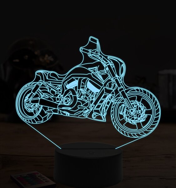 Beling 3D lampa, cruiser motorka 7 farebná ZZ32