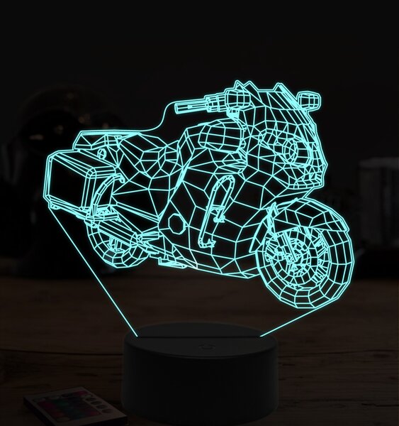 Beling 3D lampa, Cop bike, 7 farebná ZZ30