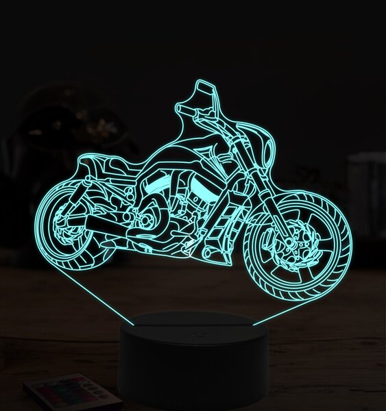 Beling 3D lampa, cruiser motorka 7 farebná ZZ32
