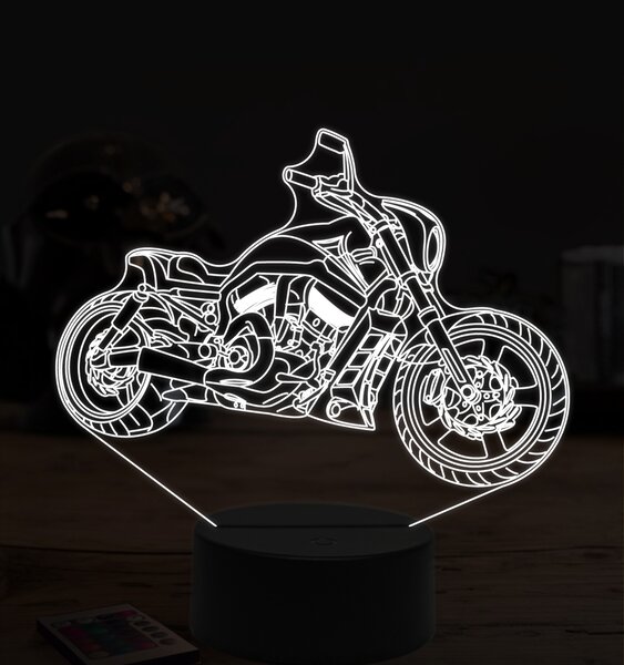 Beling 3D lampa, cruiser motorka 7 farebná ZZ32