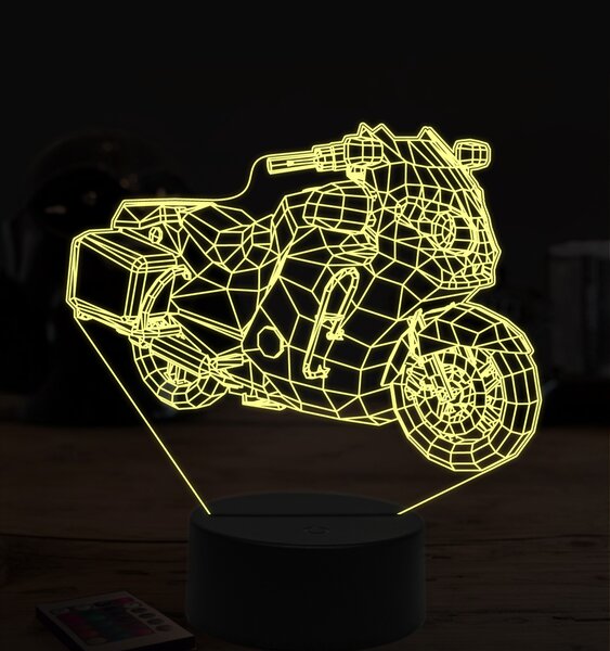 Beling 3D lampa, Cop bike, 7 farebná ZZ30