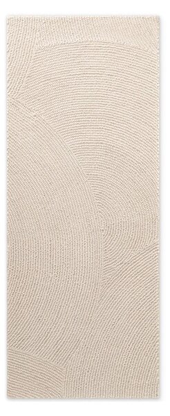 Ručne tkaný vlnený behúň v svetlo prírodnej farbe 80x200 cm Calmio – Hanse Home
