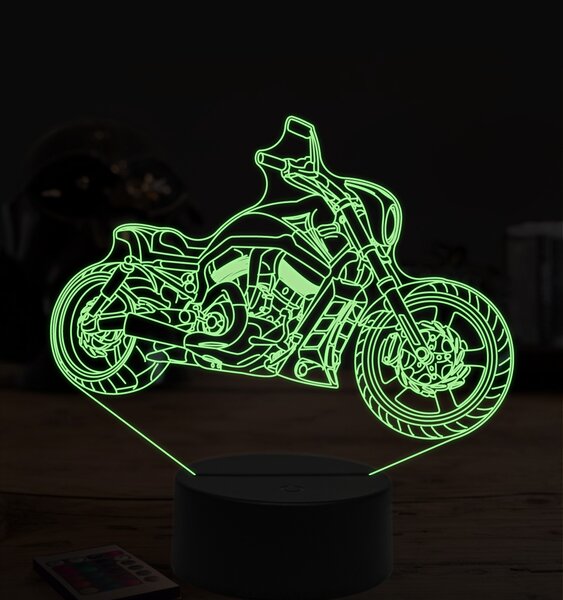 Beling 3D lampa, cruiser motorka 7 farebná ZZ32