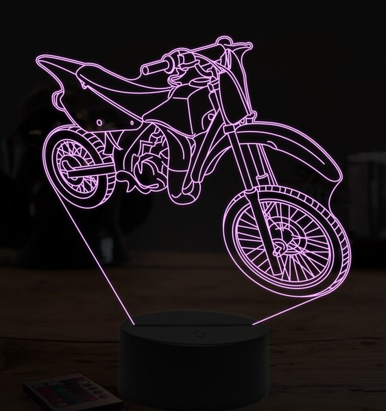 Beling 3D lampa,Dirt bike 2, 7 farebná ZZ33