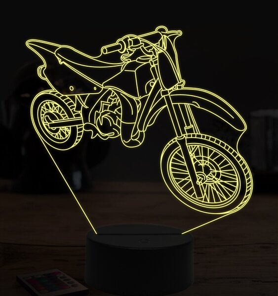 Beling 3D lampa,Dirt bike 2, 7 farebná ZZ33