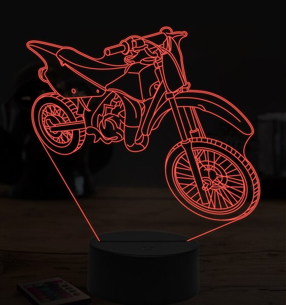 Beling 3D lampa,Dirt bike 2, 7 farebná ZZ33