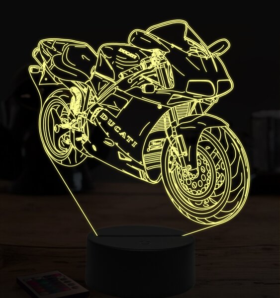 Beling 3D lampa, ducati 916, 7 farebná ZZ34