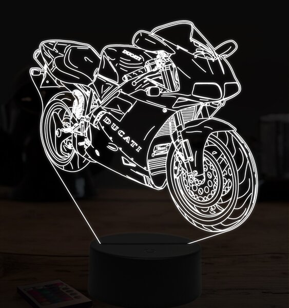 Beling 3D lampa, ducati 916, 7 farebná ZZ34