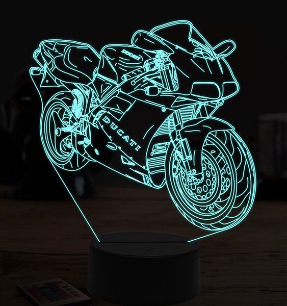 Beling 3D lampa, ducati 916, 7 farebná ZZ34