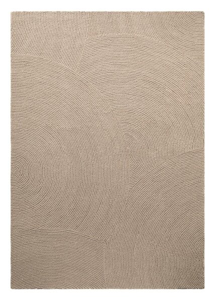 Béžový ručne tkaný vlnený koberec 120x180 cm Calmio – Hanse Home