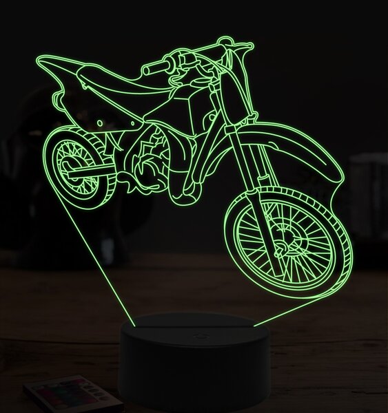 Beling 3D lampa,Dirt bike 2, 7 farebná ZZ33