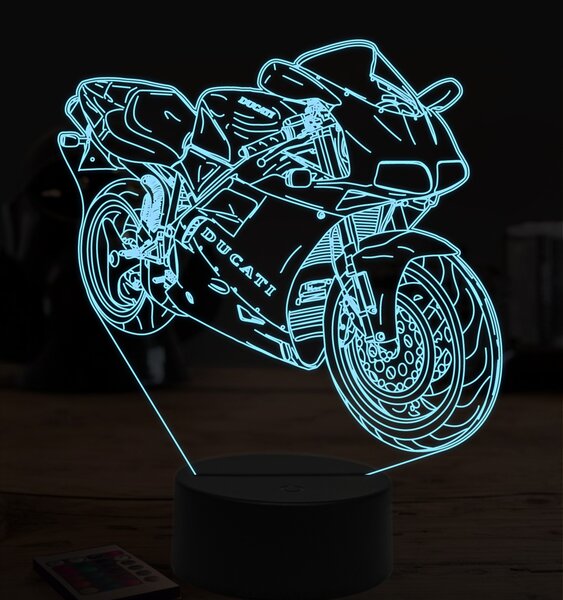 Beling 3D lampa, ducati 916, 7 farebná ZZ34