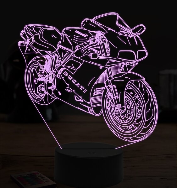 Beling 3D lampa, ducati 916, 7 farebná ZZ34