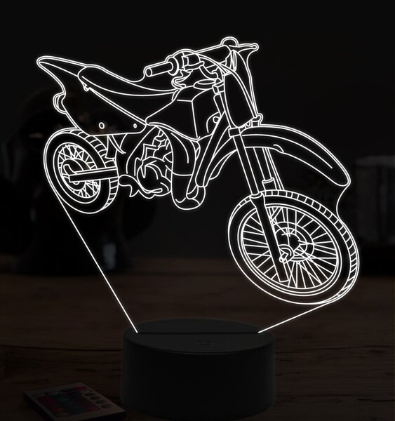 Beling 3D lampa,Dirt bike 2, 7 farebná ZZ33
