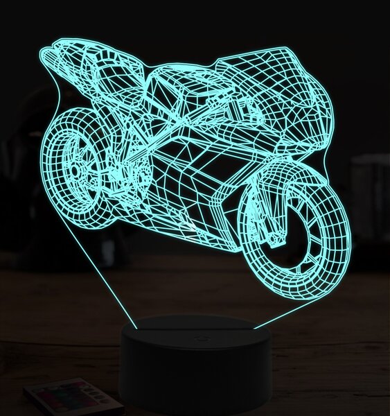Beling 3D lampa,Ducati 1098 r, 7 farebná ZZ35