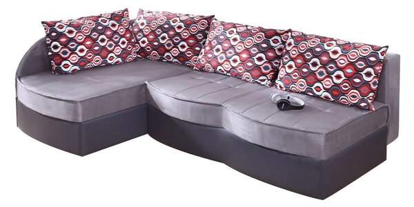 Mirjan24 Rohová sedacia súprava Dido, Dostupné poťahy: Soft 020 + Alcala 22 + Amber 070, Strana policy: pravá 5902928067064