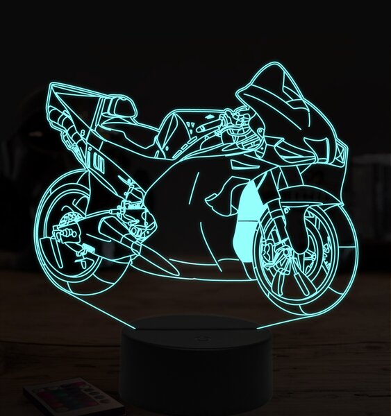 Beling 3D lampa,Ducati GP, 7 farebná ZZ37