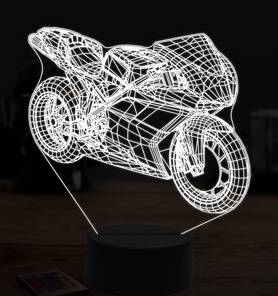 Beling 3D lampa,Ducati 1098 r, 7 farebná ZZ35