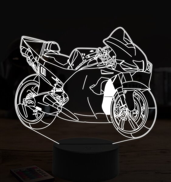 Beling 3D lampa,Ducati GP, 7 farebná ZZ37