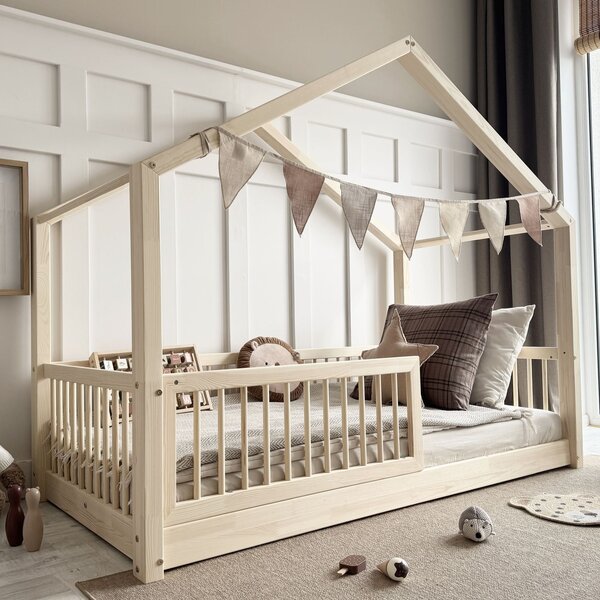 Raj posteli Detská posteľ Housebed ALTO 190/90 1cm 190x90 cm prírodná