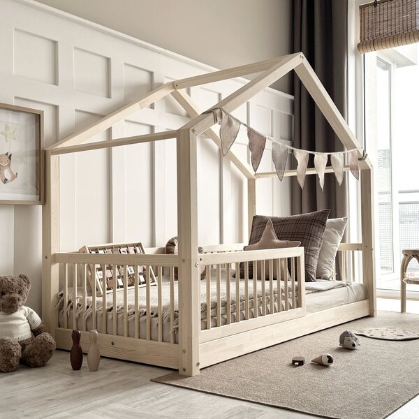 Raj posteli Detská posteľ Housebed ALTO 190/90 1cm 190x90 cm prírodná