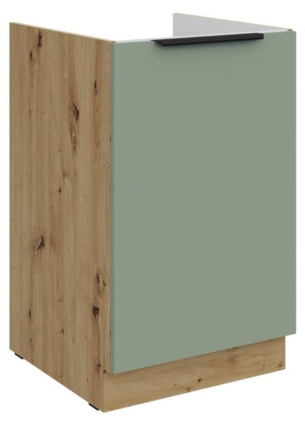 Kondela Drezová kuchynská skrinka Arsany 50 ZL 1F BB - aquamarine / dub artisan