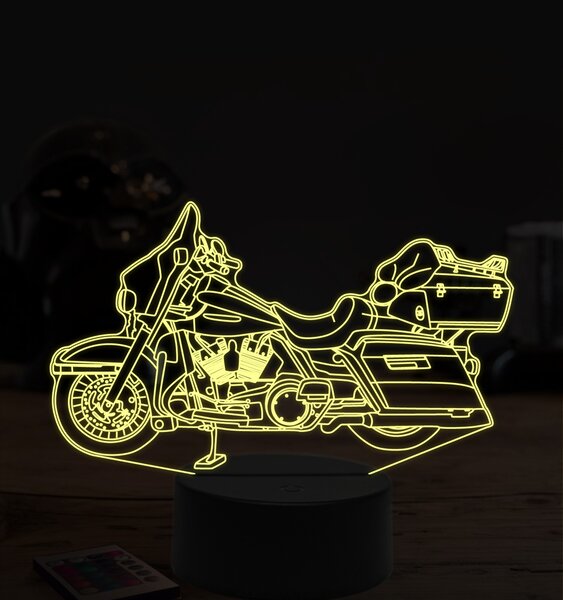 Beling 3D lampa,harley davidson electra glid, 7 farebná ZZ39
