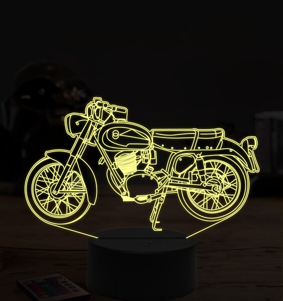 Beling 3D lampa, Gilera giubileo 98, 7 farebná ZZ38