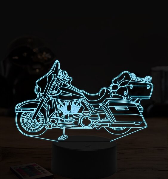 Beling 3D lampa,harley davidson electra glid, 7 farebná ZZ39