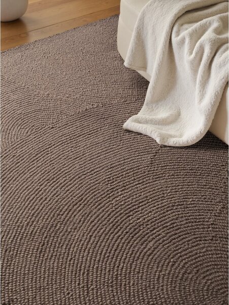 Taupe ručne tkaný vlnený koberec 120x180 cm Calmio – Hanse Home