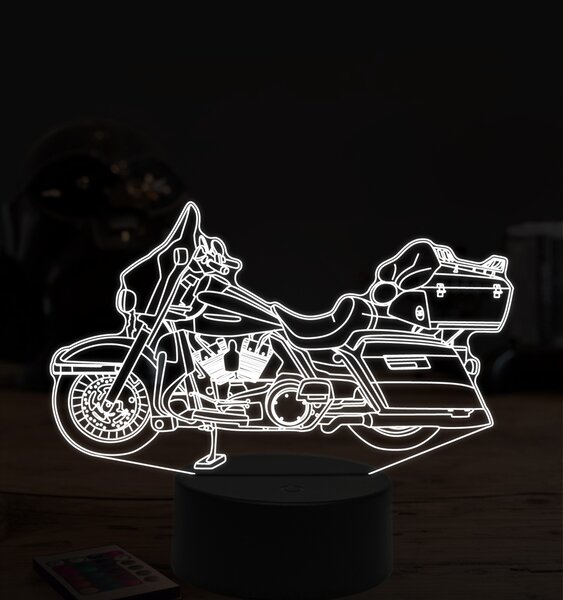 Beling 3D lampa,harley davidson electra glid, 7 farebná ZZ39