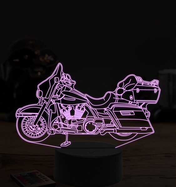 Beling 3D lampa,harley davidson electra glid, 7 farebná ZZ39