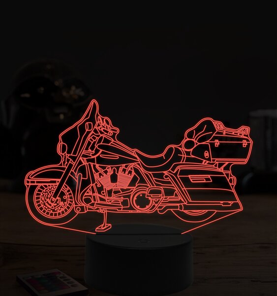 Beling 3D lampa,harley davidson electra glid, 7 farebná ZZ39