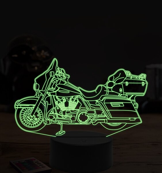 Beling 3D lampa,harley davidson electra glid, 7 farebná ZZ39