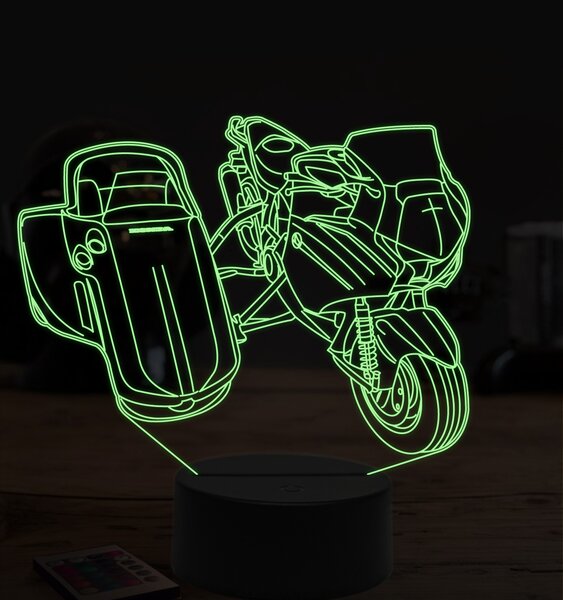 Beling 3D lampa,Honda a sajdkára, 7 farebná ZZ45