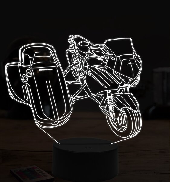 Beling 3D lampa,Honda a sajdkára, 7 farebná ZZ45