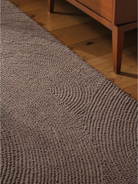 Taupe ručne tkaný vlnený behúň 80x200 cm Calmio – Hanse Home