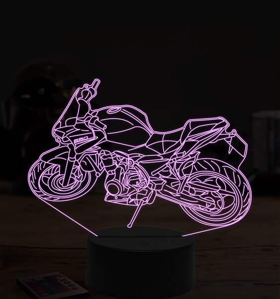 Beling 3D lampa,Kawasaki Z650, 7 farebná ZZ50