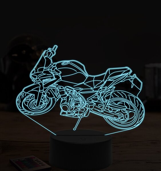 Beling 3D lampa,Kawasaki Z650, 7 farebná ZZ50
