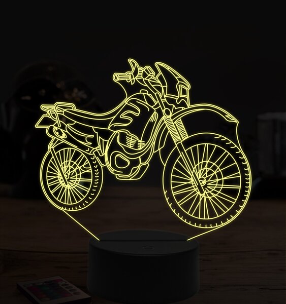 Beling 3D lampa,Motokrossová motorka 2, 7 farebná ZZ51