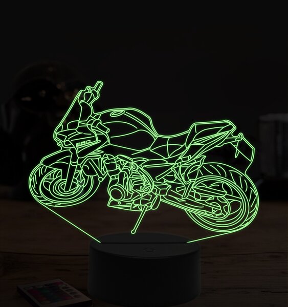 Beling 3D lampa,Kawasaki Z650, 7 farebná ZZ50