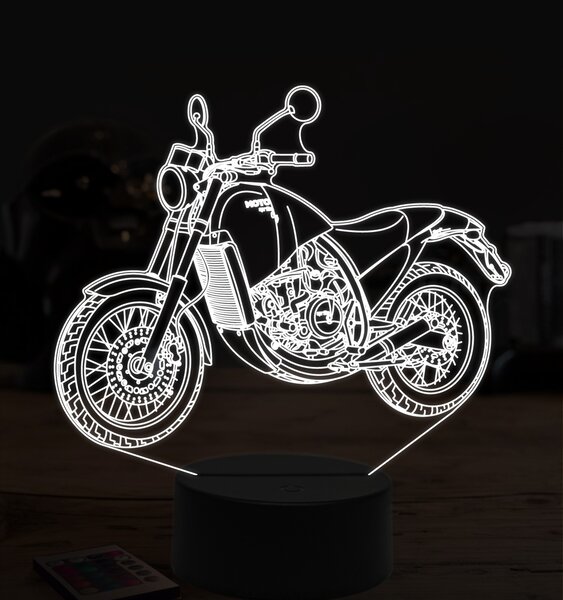 Beling 3D lampa,Aprilia 650, 7 farebná ZZ52