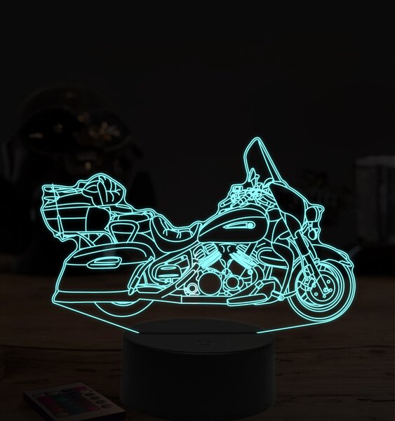 Beling 3D lampa,Star motorbike, 7 farebná ZZ56